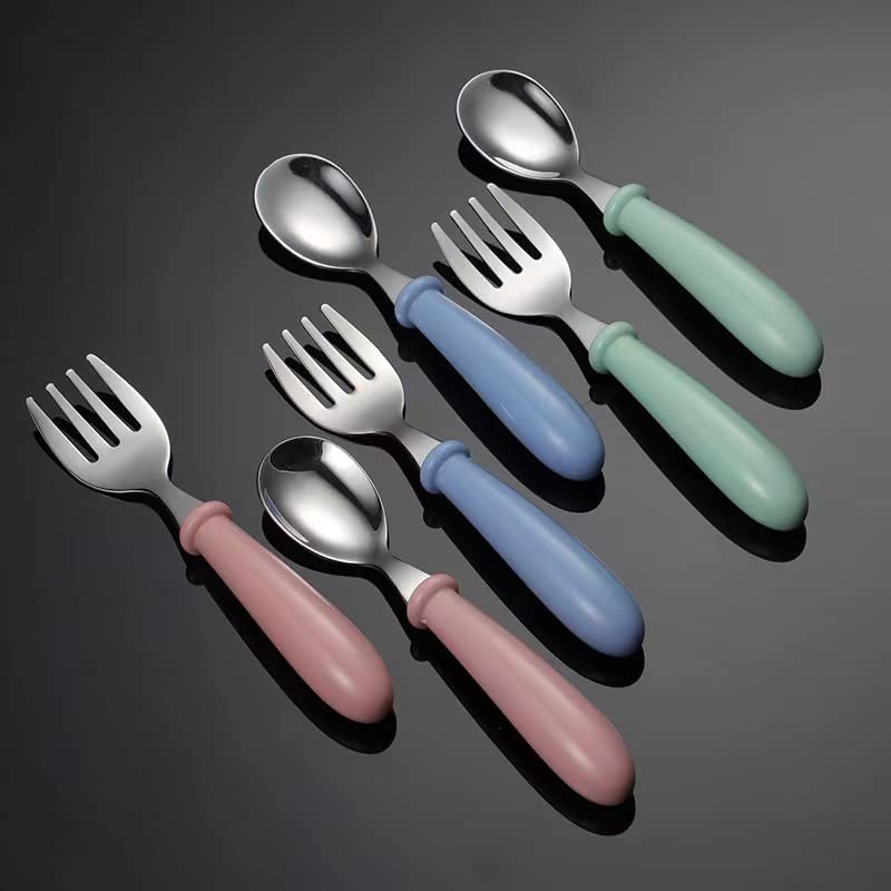 12PCS Toddler Forks & Spoons,Stainless Steel Baby Utensils,Kids Silverware  Children's Cutlery Set for Self Feeding,BPA Free Metal Toddler Flatware  with Handle for Boys Girls(Mixcolor 6 Spoons 6 Forks) - Yahoo Shopping